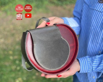 Shoulder Bag leather PDF pattern / Leather pattern PDF / Leather Bag Pattern / Leather Purse Pattern / Bag to Sew