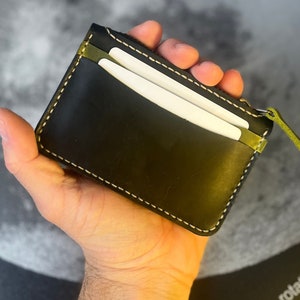 Cardholder with Zipper  Pattern /Compact Wallet PDF Template / Leather DIY / PDF Download / Video Tutorial