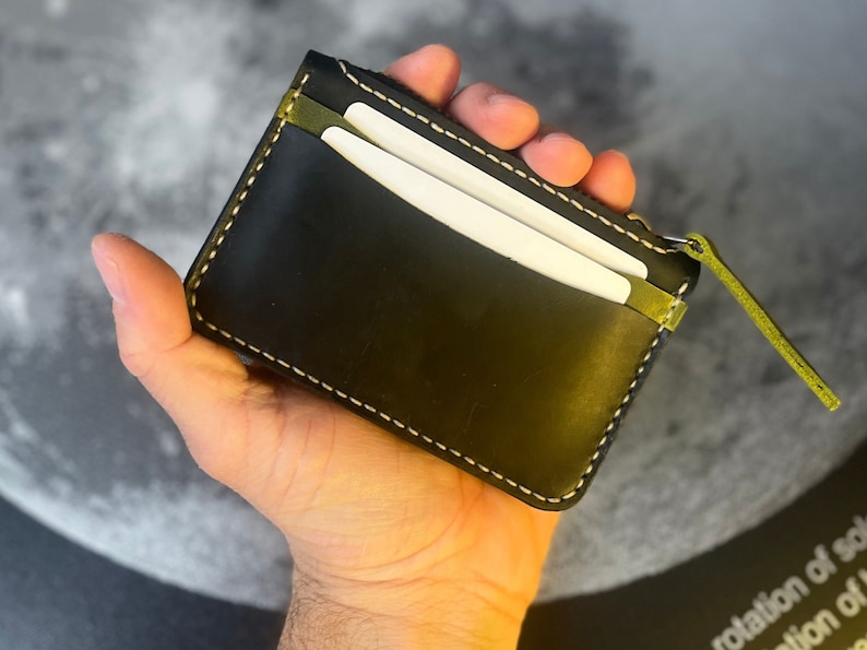 Cardholder with Zipper  Pattern /Compact Wallet PDF Template / Leather DIY / PDF Download / Video Tutorial