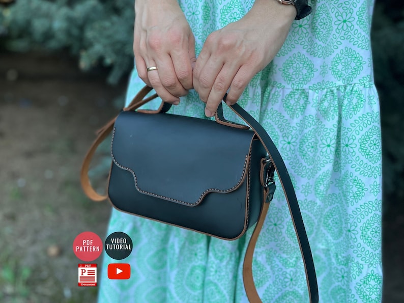 PDF Pattern Crossbody Bag Pattern / Leather Hand Bag Template ...