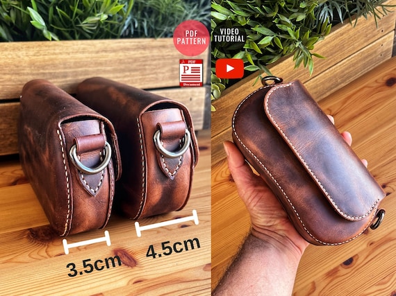 Cross Phone Bag Pattern , 2 sizes / Leather Bag PDF /Downloadable Crossbody Purse Template / PDF Template / Video Tutorial