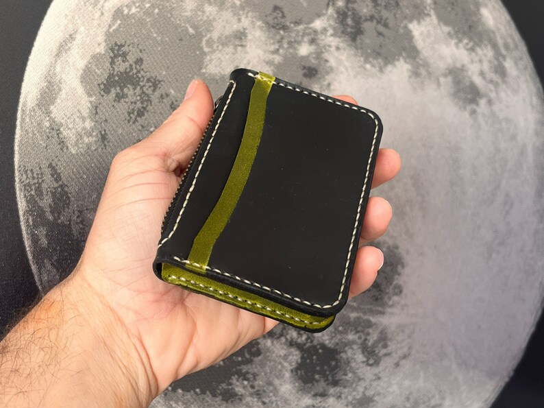 Cardholder with Zipper  Pattern /Compact Wallet PDF Template / Leather DIY / PDF Download / Video Tutorial