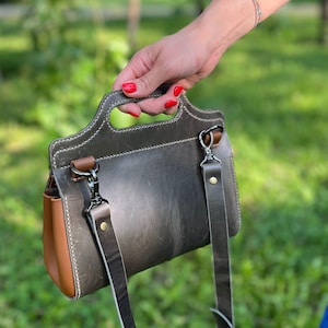 Handbag PDF Pattern / Crossbody Leather Bag / Shoulder Bag Template ...