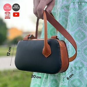 Handtasche Schnittmuster / Leder Crossbody Bag PDF / Schultertasche PDF Vorlage / Video Tutorial