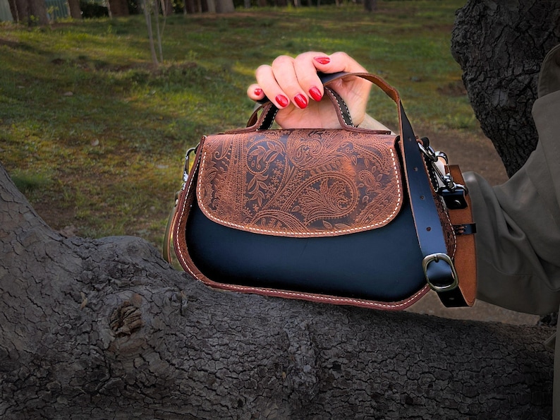 Handbag PDF Pattern / Downloadable Shoulder Bag Pattern / Leather Crossbody PDF Template / Video Tutorial
