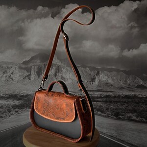 Handbag PDF Pattern / Downloadable Shoulder Bag Pattern / Leather Crossbody PDF Template / Video Tutorial