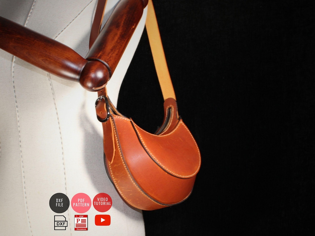 Downloadable 3D Crossbody Bag / Leather Shoulder Bag PDF Pattern ...