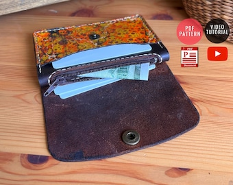 Premium Snap Wallet with Zipper  PDF Pattern Template - Stylish DIY Instructions for Crafting Your Perfect Wallet