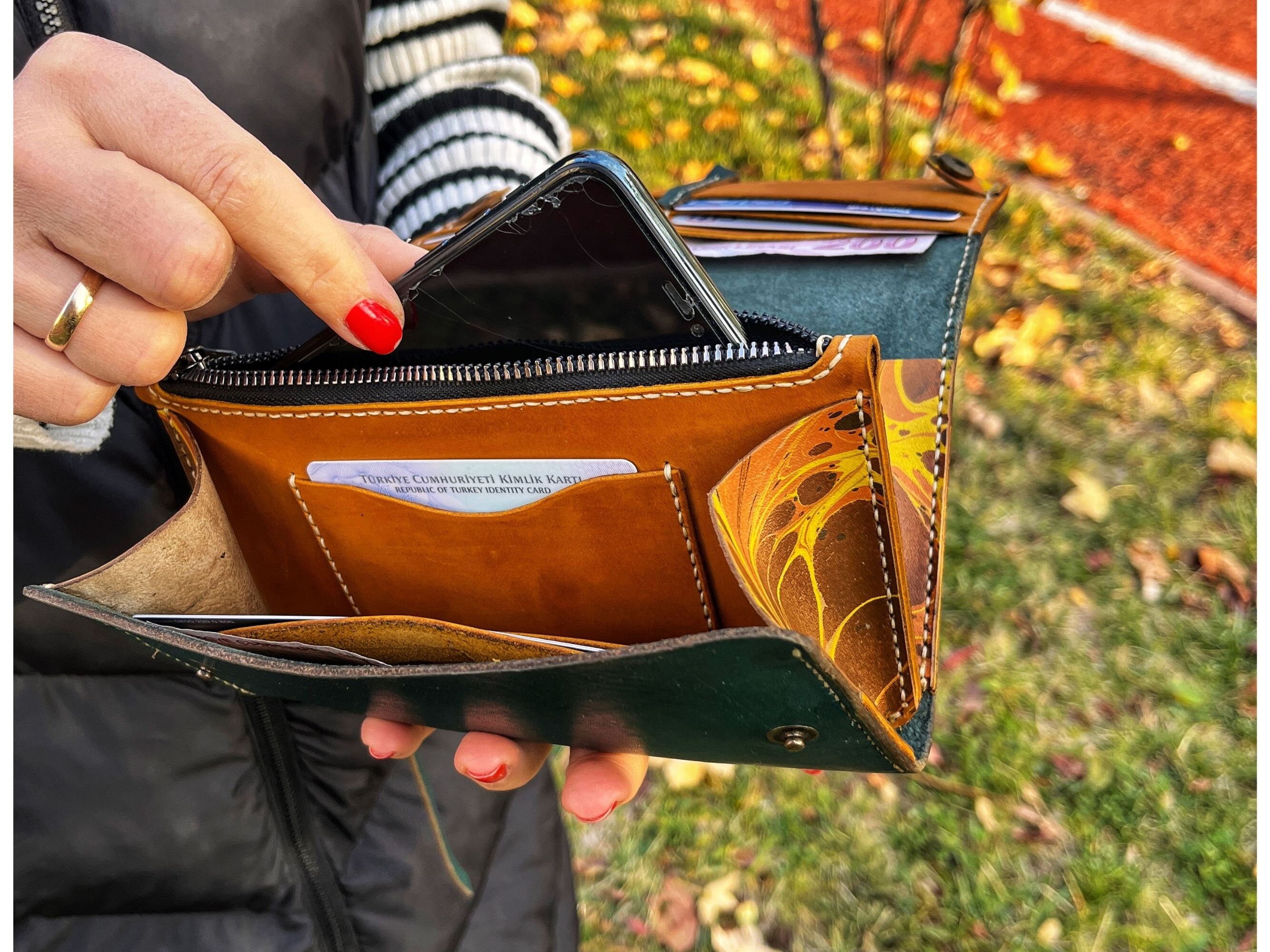 Downloadable Hand Wallet Template / Leather Phone Case/ Leather Clutch ...