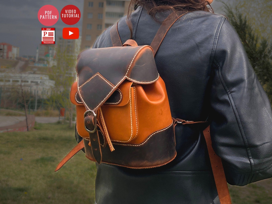 PDF Pattern Backpack / DIY Backpack / Leather Women Backpack Template ...