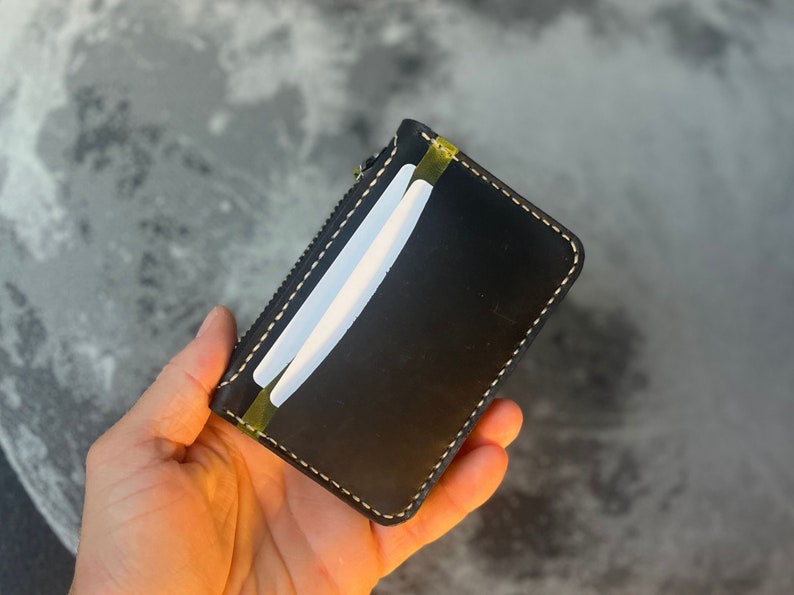 Cardholder with Zipper  Pattern /Compact Wallet PDF Template / Leather DIY / PDF Download / Video Tutorial