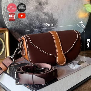 PDF Pattern Crossbody Bag Pattern / Herunterladbare Ledertasche / Schultertasche PDF-Vorlage / Video-Tutorial