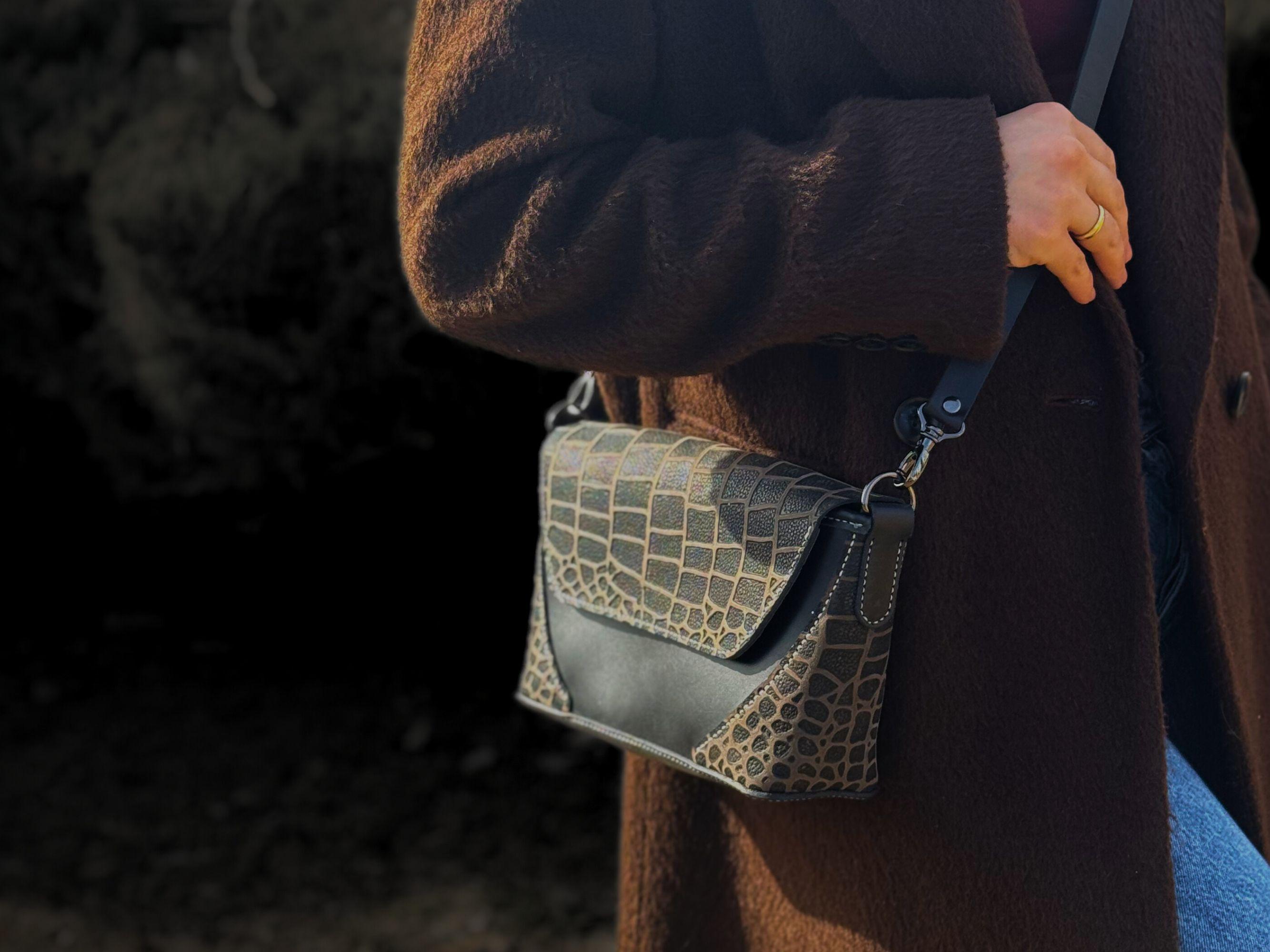 Leather Shoulder Bag PDF Pattern: DIY Crossbody Bag Template (video ...