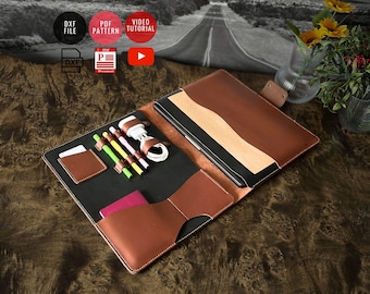 A4 Organizer PDF Pattern / Portfolio Laptop Bag Up to  14 inches Template / Tablet Bag Template / Book Bag with  Video Tutorial