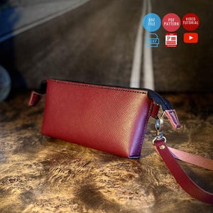 PDF-Schnittmuster für Handtaschen / Clutch-Vorlage / Schnittmuster für Handyhüllen / Videoanleitung
