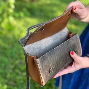 Handbag PDF Pattern / Crossbody Leather Bag / Shoulder Bag Template ...