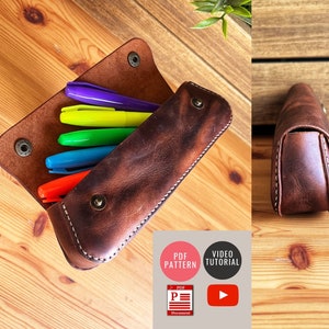 Modello PDF scaricabile per astuccio per matite/modello per astuccio per penna/modello per custodia in pelle