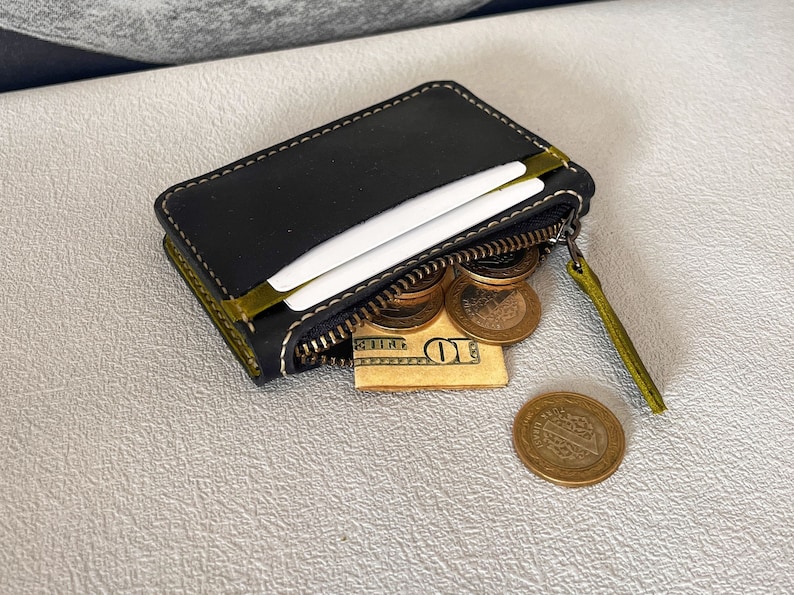 Cardholder with Zipper  Pattern /Compact Wallet PDF Template / Leather DIY / PDF Download / Video Tutorial
