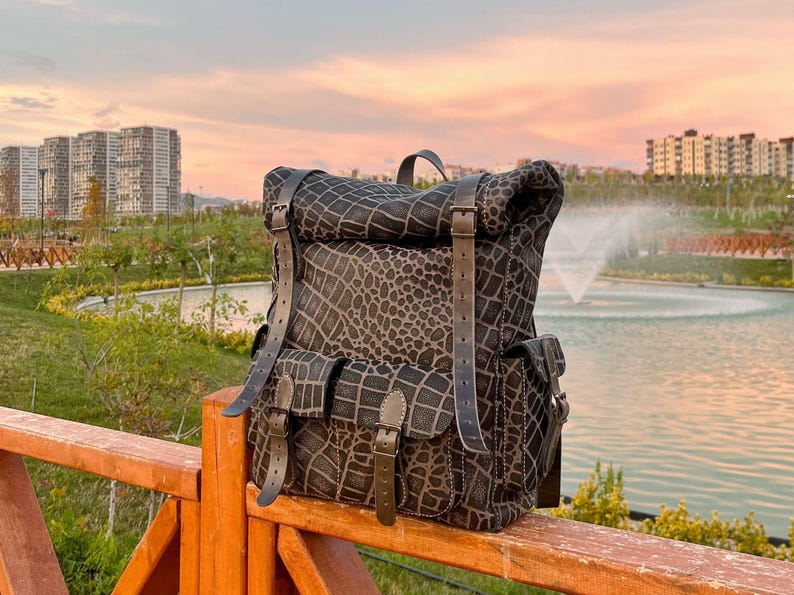Downloadable Leather Roll Top Backpack / PDF Pattern Rucksack ...