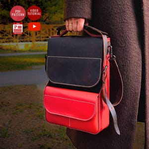 PDF Pattern for Case 14 inches Laptop & Tablet/ DIY Laptop Bag Case / Leather Pattern for Tablet /Messenger Bag PDF / Video Tutorial