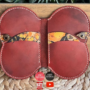Schmetterling Geldbörse Muster / PDF Vorlage / Leder DIY / Geldbörse Vorlage / PDF Download / Video Anleitung
