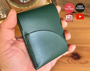Minimalistic Leather Cardholder Pattern / PDF Template / Leather DIY / Wallet Template / PDF Download / Video Tutorial