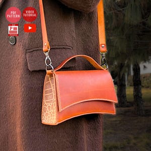 PDF Pattern Handtasche Pattern / Crossbody Ledertasche / Schultertasche PDF Vorlage / Geldbörse Vorlage / Video Tutorial