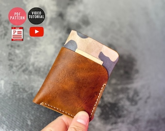 PDF Pattern Compact  Wallet / Wallet Pattern / Leather Cardholder DIY / PDF Download / Video Tutorial