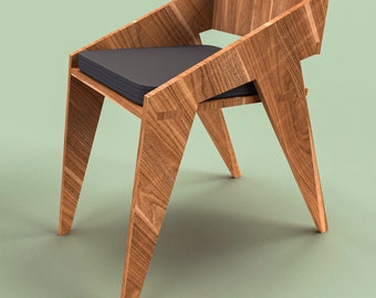 Danish Furniture Makers Control Chair Walnut 60s Mid Century