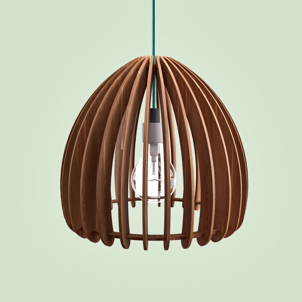 Wood Pendant Light | Ceiling Lamp | Chandelier Lighting | Laser Cut Wooden Lamp vector file | Chandelier Arc Pendant | Round Wood Chandelier