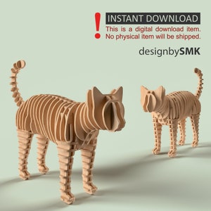 CAT PUZZEL 3D-houtlaser