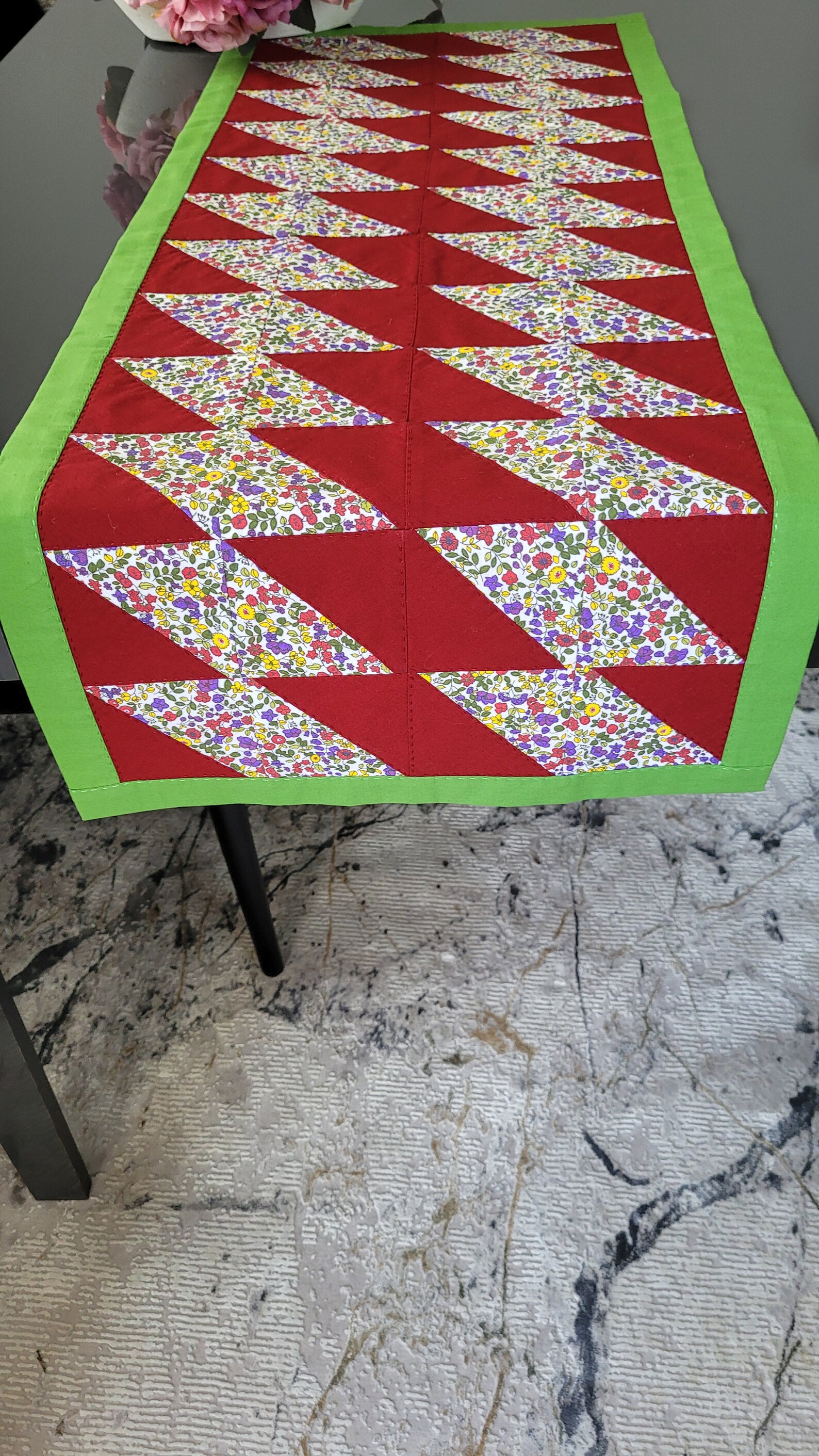 Decorative Table Runner Burgundy Colour Table Runner Hand Made Etsy