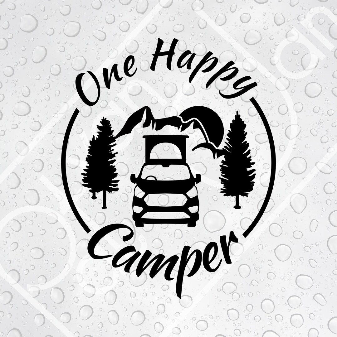 One Happy Camper Vinyl Decal Bumper/window Sticker - Etsy