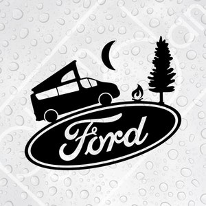Ford Transit Custom Camper Sticker Campervan and Bonfire Theme Vinyl Decal