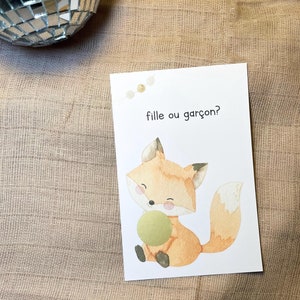Carte à gratter - gender reveal - carte sexe bébé à gratter - carte à gratter annonce sexe bébé - fille ou garçon ?