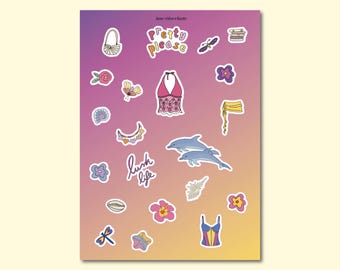 sticker sheet - lush life - Zara Larsson - colorful summer