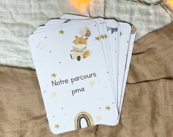 Cartes étapes bébé - Parcours PMA - suivi PMA grossesse - Cartes étapes PMA - Cartes grossesse