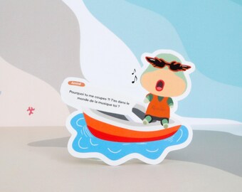 Single Sticker - Admiral - Funny Animal Crossing Sticker - Animal Crossing x French References