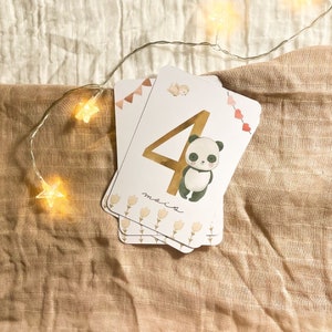 Cartes étapes bébé - Première année bébé - Mois anniversaires - 1ère année - grossesse - Panda et Koala image 3