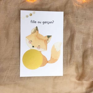 Carte à gratter - gender reveal - carte sexe bébé à gratter - carte à gratter annonce sexe bébé - fille ou garçon ? image 3