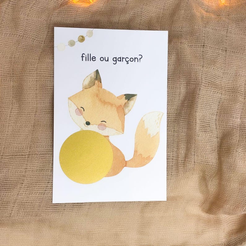 Carte à gratter - gender reveal - carte sexe bébé à gratter - carte à gratter annonce sexe bébé - fille ou garçon ? image 3