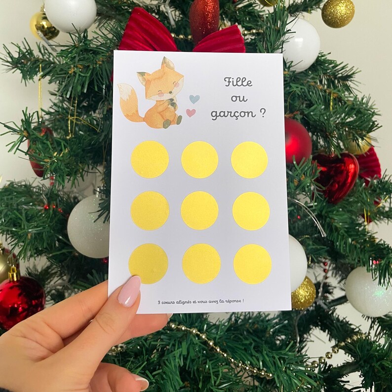 Carte à gratter - gender reveal - carte sexe bébé à gratter - carte à gratter annonce sexe bébé - bingo gender reveal image 4