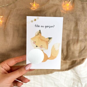 Carte à gratter - gender reveal - carte sexe bébé à gratter - carte à gratter annonce sexe bébé - fille ou garçon ? image 2