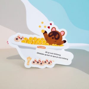 Sticker à l'unité - Tom Nook - Sticker animal crossing humoristique - Animal crossing x références françaises