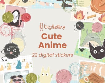 Digital Stickers Cute Anime Set | GoodNotes, Notability, Digital Planner, iPad | Digital Stickers, Png Stickers, Stamps, Washi Tape