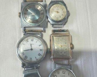 Lot de montres mécaniques vintage pour femmes (7 pièces) pour pièces détachées ou réparation
