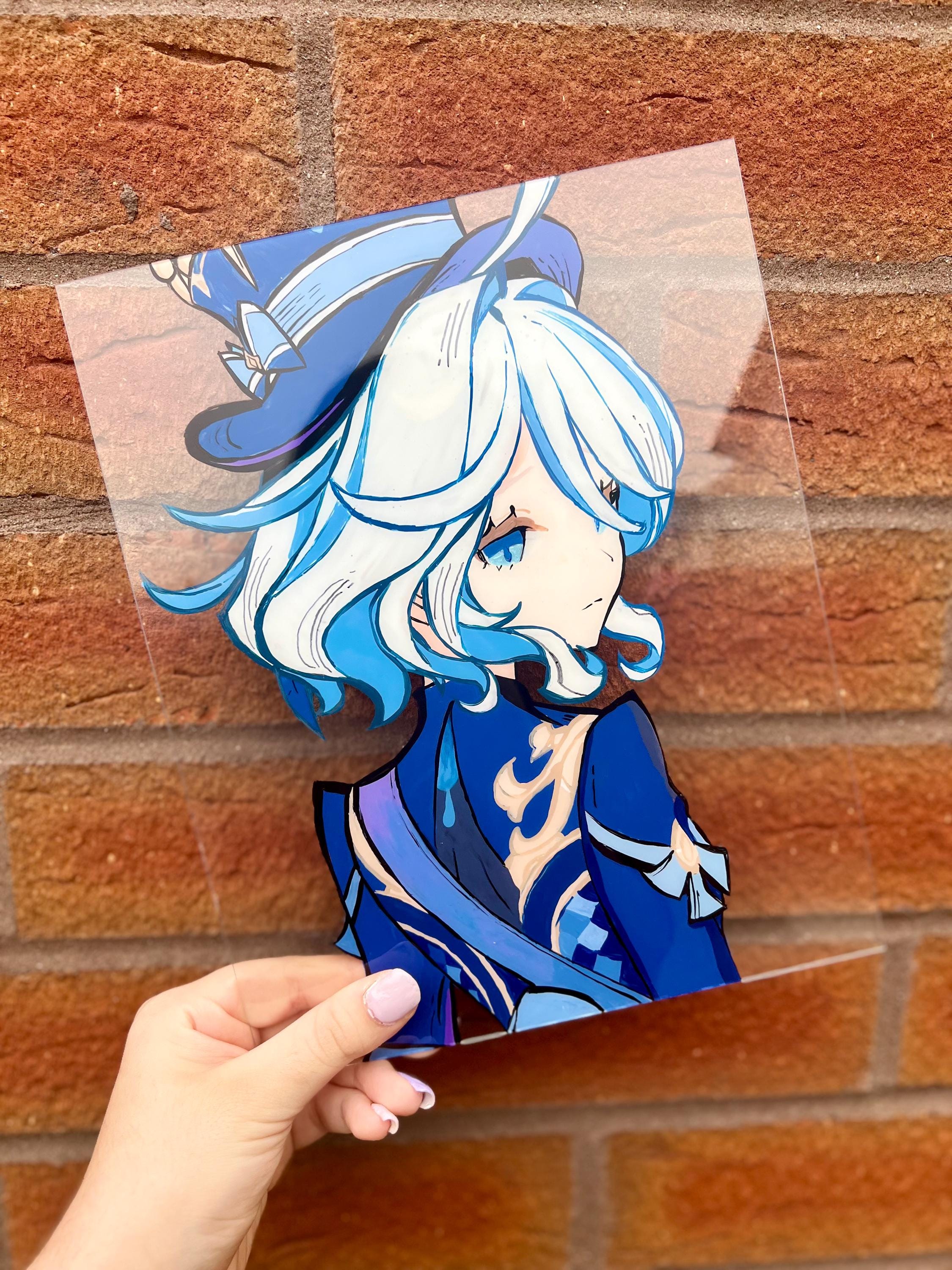 Furina Plexiglass Painting | Genshin Impact Fan Art | Elegant