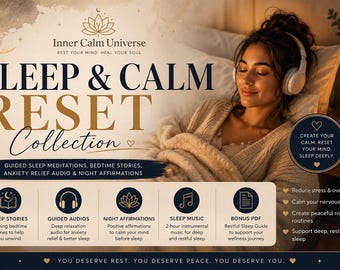 Sleep and Calm Reset Collection – Guided Sleep Meditations & Anxiety Relief Audio