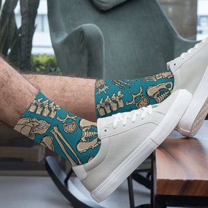Anatomy Socks - Skull Bones Skeleton Orthopedic Socks for Future Doctors, Nurse in the Making Medical / Med School Student Graduation Gift