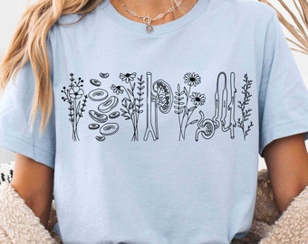 Nephrology Nurse Shirt, Dialysis Tech Urology Nurse T-shirt, Kidney Anatomy Doctor Tshirt, CNA RN Renal Nursing Medical Graduation Gift